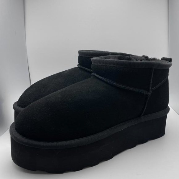 CUSHIONAIRE Women's Cozy Genuine Suede pull on platform boot - Picture 6 of 6